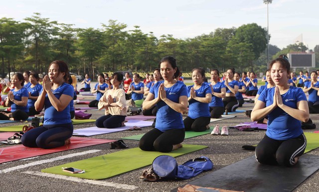 Vĩnh Phúc: Hơn 1000 người tham gia đồng diễn kỷ niệm Ngày quốc tế Yoga - Ảnh 3.