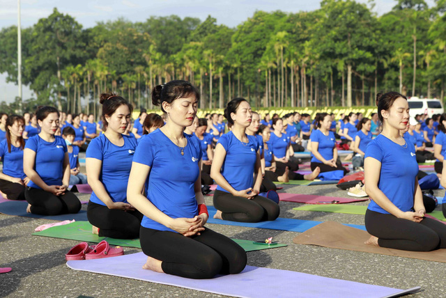 Vĩnh Phúc: Hơn 1000 người tham gia đồng diễn kỷ niệm Ngày quốc tế Yoga - Ảnh 5.