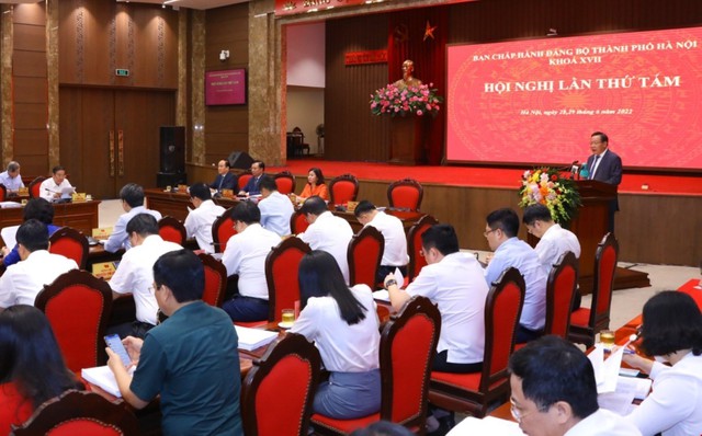 Hội nghị lần thứ 8 Ban chấp hành Đảng bộ TP Hà Nội xem xét nhiều vấn đề quan trọng - Ảnh 1.