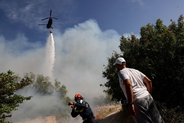 Cháy rừng hoành hành gần Athens, nhiều ngôi nhà bị thiệt hại - Ảnh 11.
