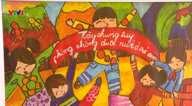 Thi vẽ tranh tuyên truyền phòng chống đuối nước Tai nạn thương tích   Trường Tiểu học Tô Hiệu