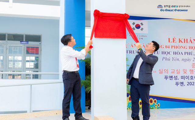 Khánh thành trường học dự án “Hợp tác phát triển quốc tế Gyeonggi-do năm 2021” - Ảnh 1.