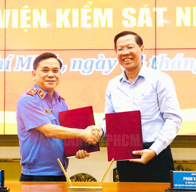 Ban cán sự đảng UBND TP Hồ Chí Minh và Viện KSND TP Hồ Chí Minh ký kết Quy chế phối hợp - Ảnh 1.