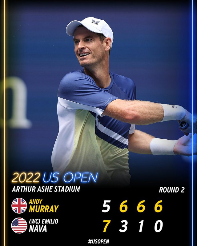 Andy Murray giành quyền vào vòng 3 Giải quần vợt Mỹ mở rộng 2022 - Ảnh 2.