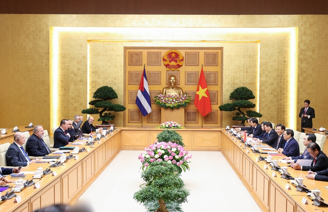 Thủ tướng Phạm Minh Chính đón, hội đàm với Thủ tướng Cộng hòa Cuba - Ảnh 12.