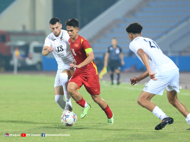 U20 Việt Nam và U20 Palestine bất phân thắng bại trong trận giao hữu trên sân Việt Trì - Ảnh 3.