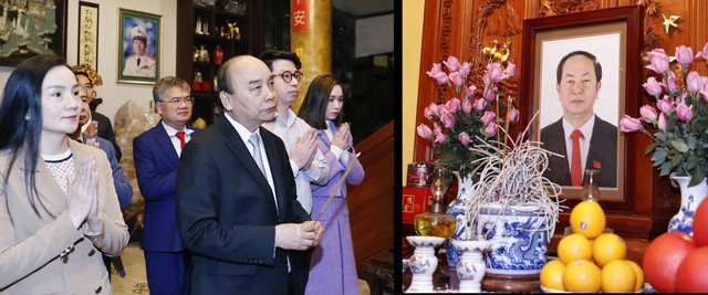 Chủ tịch nước Nguyễn Xuân Phúc thăm hỏi, chúc mừng năm mới gia đình các cố Chủ tịch nước - Ảnh 3.