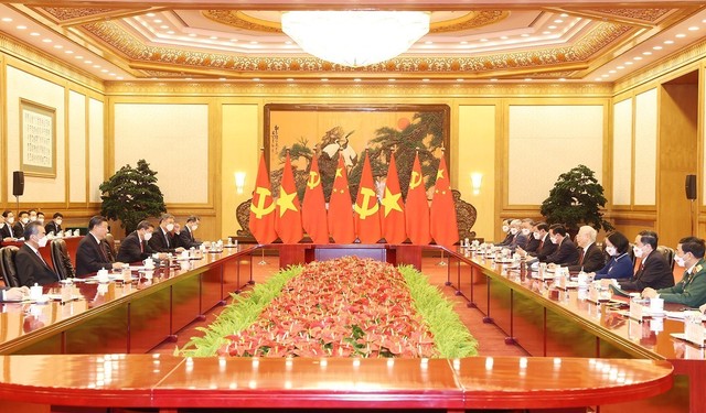 Kỷ niệm 73 năm ngày thiết lập quan hệ ngoại giao Việt Nam-Trung Quốc: Lãnh đạo cấp cao hai nước trao đổi điện mừng - Ảnh 1.