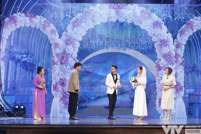 Vợ chồng Lâm Vỹ Dạ làm đám cưới trong Gala cười 2023 - Ảnh 6.