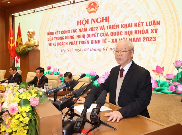 Tổng Bí thư Nguyễn Phú Trọng: Năm 2023 nhất định phải đạt nhiều thành tích hơn 2022 - Ảnh 2.