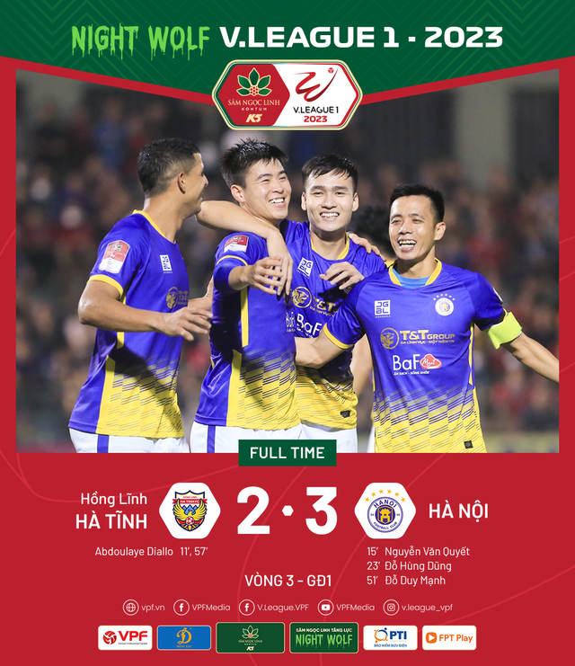 Vòng 3 V.League 2023 | CLB Hà Nội ngược dòng ấn tượng trên sân Hà Tĩnh   - Ảnh 2.