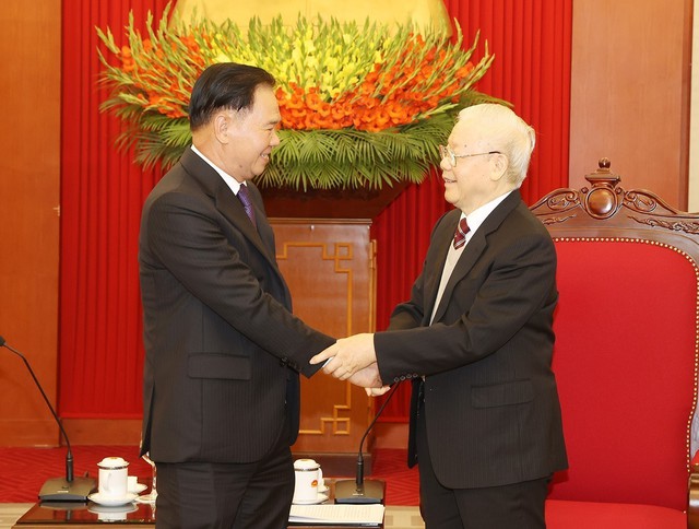 Tổng Bí thư: Việt Nam luôn coi trọng mối quan hệ đặc biệt thủy chung với Lào - Ảnh 1.