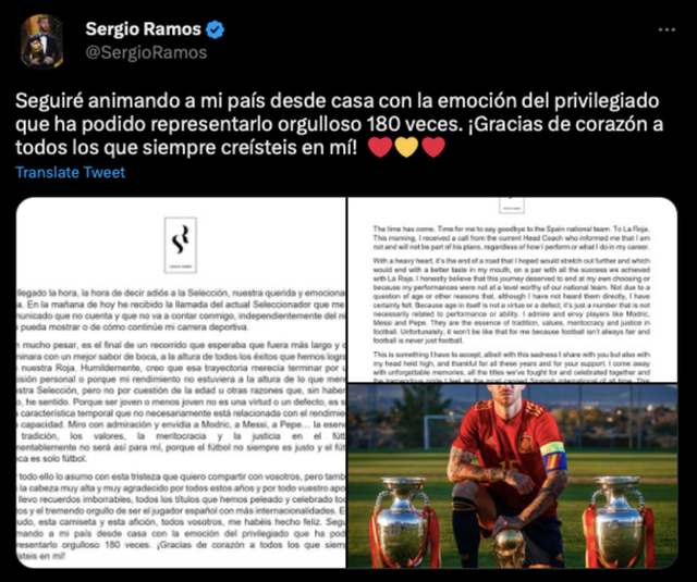 Sergio Ramos chia tay đội tuyển Tây Ban Nha - Ảnh 1.