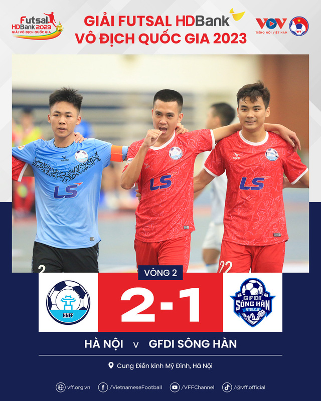 Vòng 2 giải Futsal HDBank VĐQG 2023 (24/3): Hà Nội có chiến thắng đầu tiên - Ảnh 1.