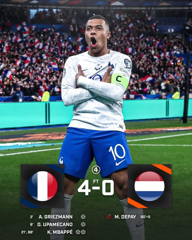 Vòng loại EURO 2024: Hà Lan thua đậm Pháp, Lukaku tỏa sáng giúp Bỉ đại thắng Thụy Điển   - Ảnh 1.