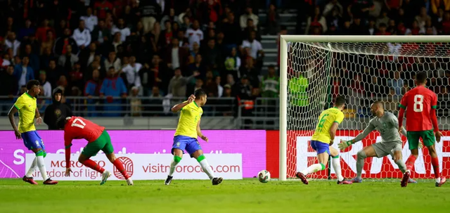 Giao hữu | Casemiro ghi bàn, ĐT Brazil vẫn thua Morocco - Ảnh 1.