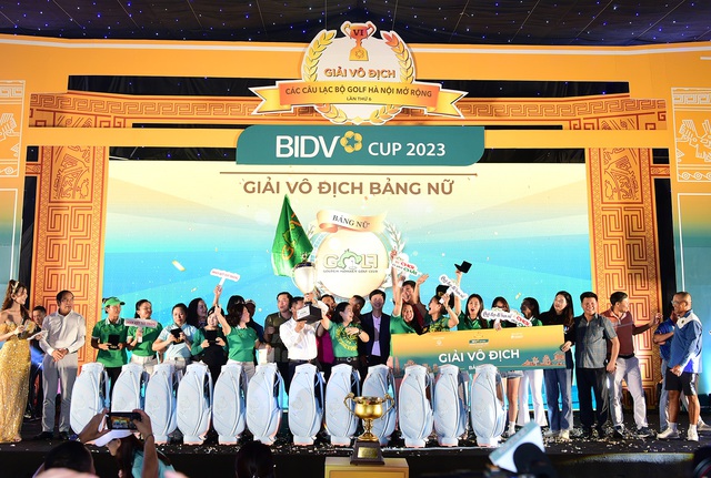 CLB nam Họ Nguyễn Thăng Long, nữ Khỉ Vàng vô địch giải golf các CLB Hà Nội Mở rộng - BIDV Cup 2023 - Ảnh 1.