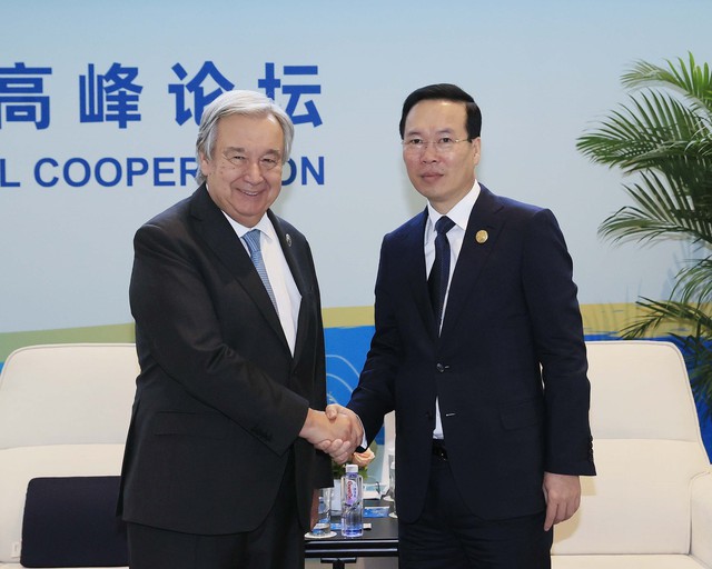Chủ tịch nước Võ Văn Thưởng tiếp Tổng Thư ký Liên Hợp Quốc António Guterres - Ảnh 1.