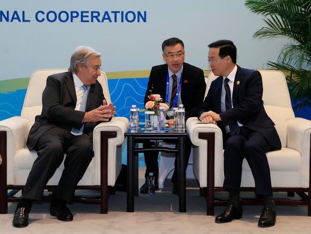 Chủ tịch nước Võ Văn Thưởng tiếp Tổng Thư ký Liên Hợp Quốc António Guterres - Ảnh 2.