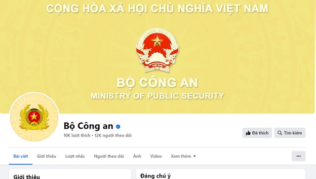 Bộ Công an ra mắt trang thông tin chính thức trên nền tảng mạng xã hội Facebook - Ảnh 1.