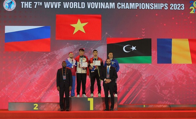 Võ sĩ Nam Định xuất sắc giành HCV Vovinam thế giới - Ảnh 2.