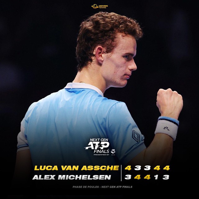 Luca Van Assche có trận thắng thứ 2 tại Next Gen ATP Finals - Ảnh 1.