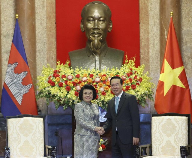 Chủ tịch nước Võ Văn Thưởng tiếp Chủ tịch Quốc hội Campuchia - Ảnh 1.