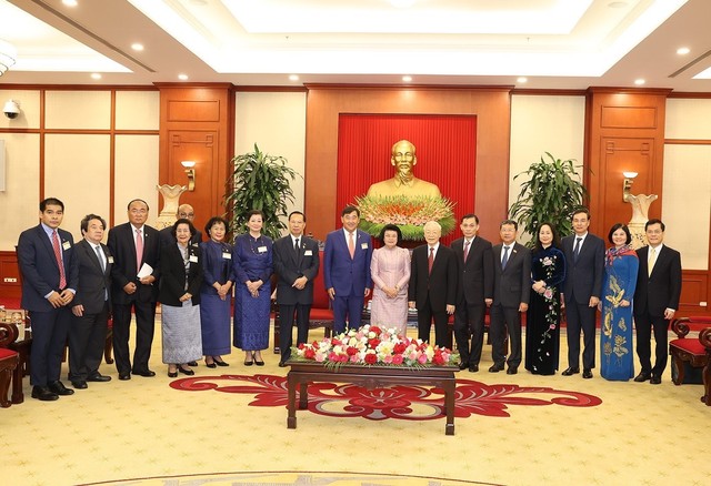 Tổng Bí thư Nguyễn Phú Trọng tiếp Chủ tịch Quốc hội Vương quốc Campuchia - Ảnh 4.