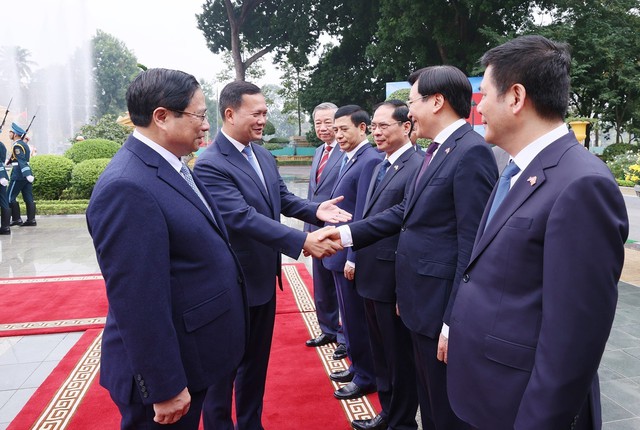 Thủ tướng Phạm Minh Chính chủ trì Lễ đón Thủ tướng Campuchia thăm chính thức Việt Nam - Ảnh 4.