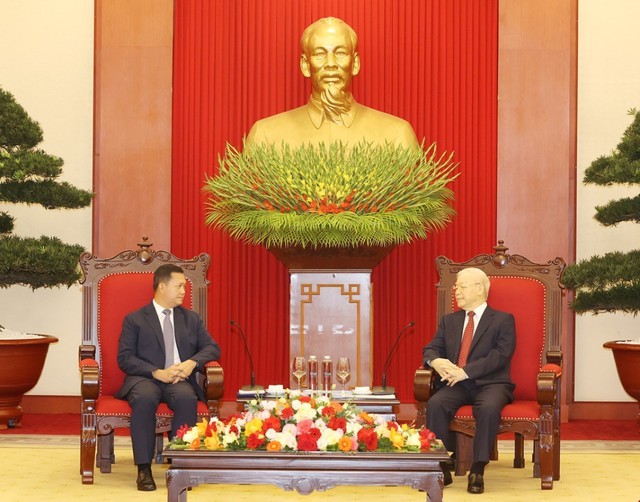 Tổng Bí thư Nguyễn Phú Trọng tiếp Thủ tướng Campuchia Samdech Hun Manet - Ảnh 3.