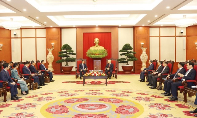 Tổng Bí thư Nguyễn Phú Trọng tiếp Thủ tướng Campuchia Samdech Hun Manet - Ảnh 4.