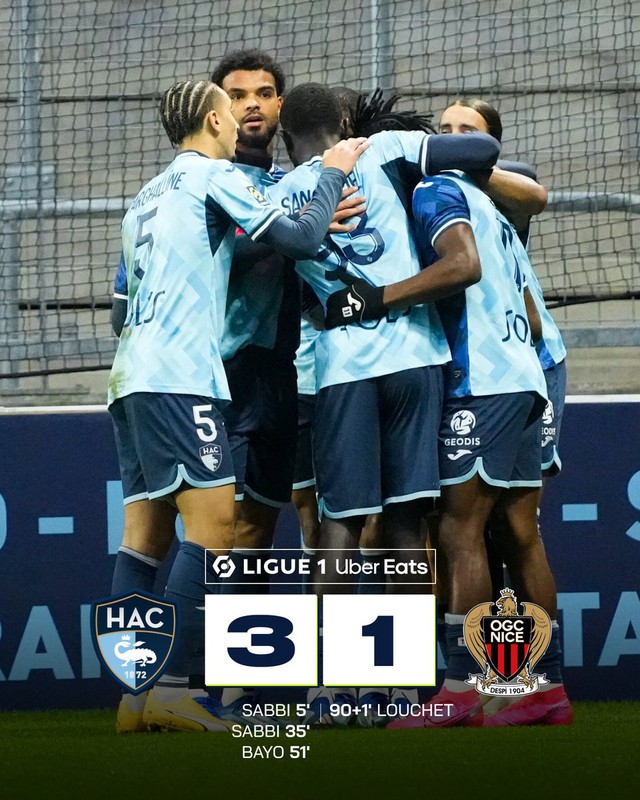 Nice nhận thất bại đáng quên trên sân của Le Havre Vòng 16 Ligue I   - Ảnh 2.
