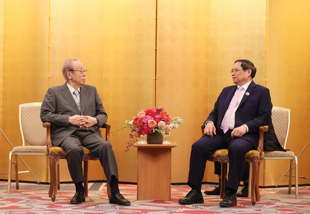 Thủ tướng Phạm Minh Chính tiếp cựu Thủ tướng Nhật Bản Fukuda Yasuo - Ảnh 2.