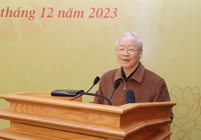 Tổng Bí thư Nguyễn Phú Trọng dự Hội nghị Đảng ủy Công an Trung ương - Ảnh 3.