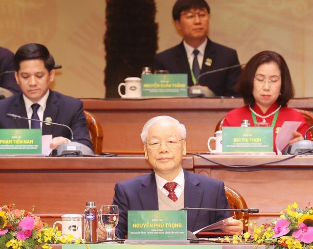 Tổng Bí thư Nguyễn Phú Trọng dự Đại hội Hội Nông dân Việt Nam lần thứ VIII - Ảnh 3.