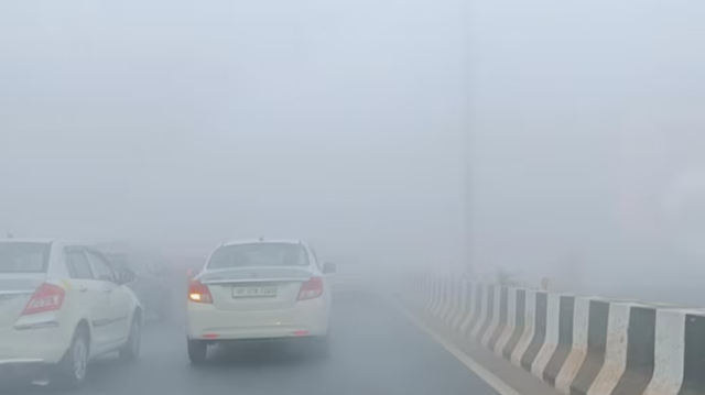 Sương mù gây ảnh hưởng tại New Delhi - Ảnh 1.