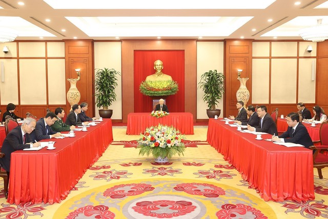 Tổng Bí thư Nguyễn Phú Trọng điện đàm cấp cao với Tổng thống Hoa Kỳ Joe Biden - Ảnh 1.
