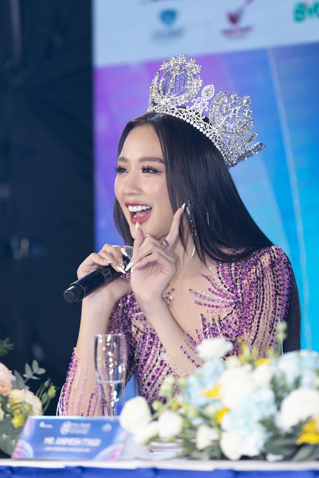 Lý do Hoa hậu Bảo Ngọc xuất hiện trên bàn Họp báo Miss World Vietnam 2023 - Ảnh 5.