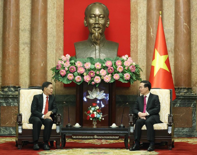 Chủ tịch nước tiếp Chủ tịch Mặt trận Lào xây dựng đất nước - Ảnh 2.