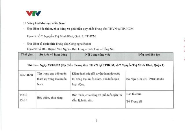 Chi tiết lịch thi đấu vòng loại Robocon Việt Nam 2023 - Ảnh 6.