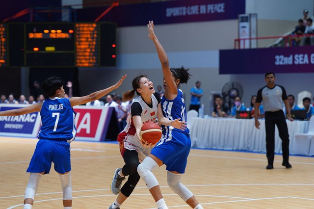 ĐT bóng rổ nữ Việt Nam nhận thất bại đáng tiếc trước ĐT Nữ Philippines - Ảnh 4.