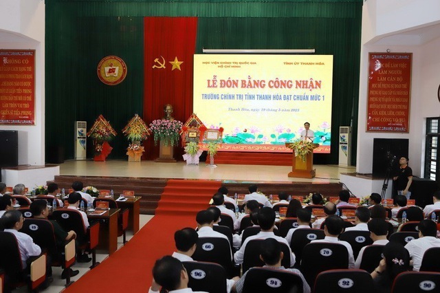 Trường Chính trị tỉnh Thanh Hóa đạt chuẩn mức 1 - Ảnh 3.