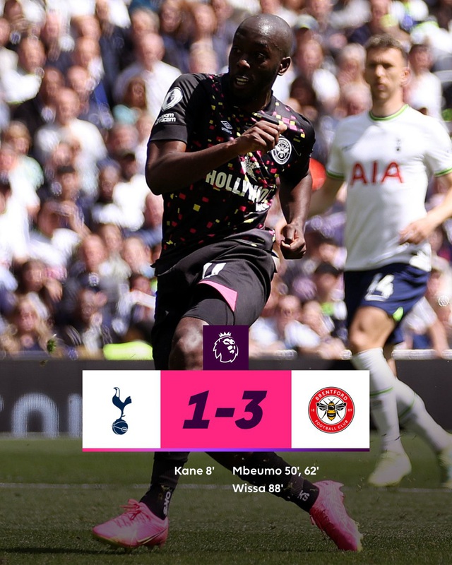Harry Kane ghi siêu phẩm, Tottenham vẫn thua bạc nhược trước Brentford   - Ảnh 2.
