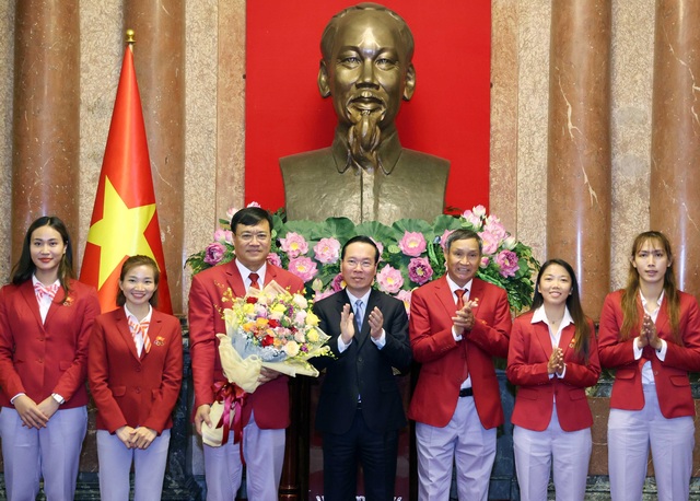 Chủ tịch nước biểu dương các “gương mặt vàng” của Đoàn Thể thao Việt Nam tại SEA Games 32 - Ảnh 4.