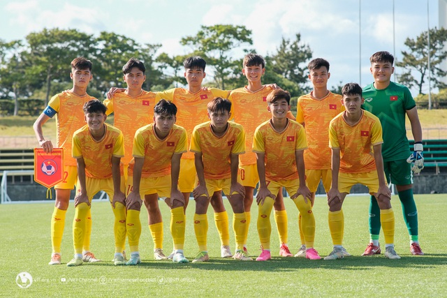 U17 Việt Nam giành chiến thắng trong trận giao hữu tại Mamatsu - Ảnh 1.