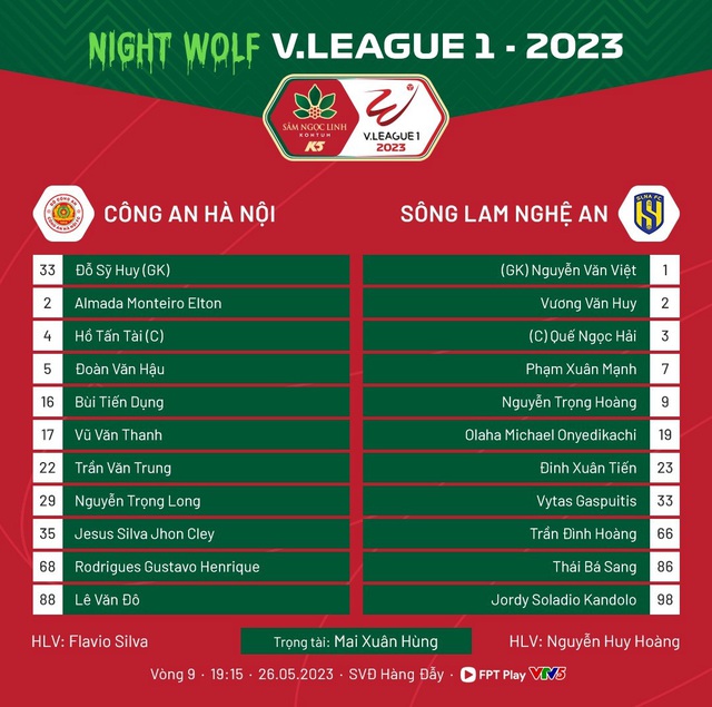 Highlights | Công An Hà Nội 2-1 Sông Lam Nghệ An | Vòng 9 V.League 2023 - Ảnh 1.