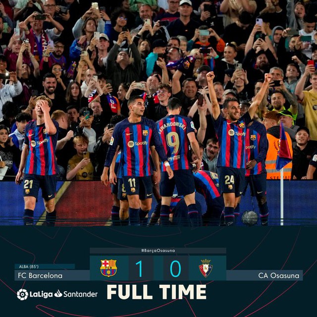 Vòng 33 La Liga | Thắng Osasuna, Barcelona tiến sát chức vô địch   - Ảnh 1.