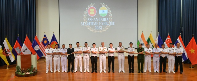 Tàu hộ vệ Việt Nam tham gia diễn tập hải quân ASEAN - Ấn Độ - Ảnh 1.