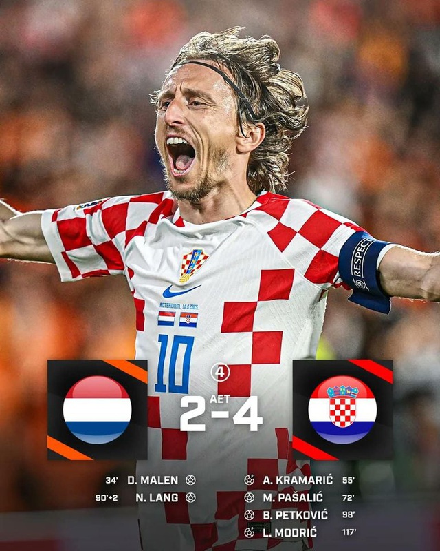 UEFA Nations League: ĐT Croatia vào chung kết sau chiến thắng kịch tính trước Hà Lan   - Ảnh 1.