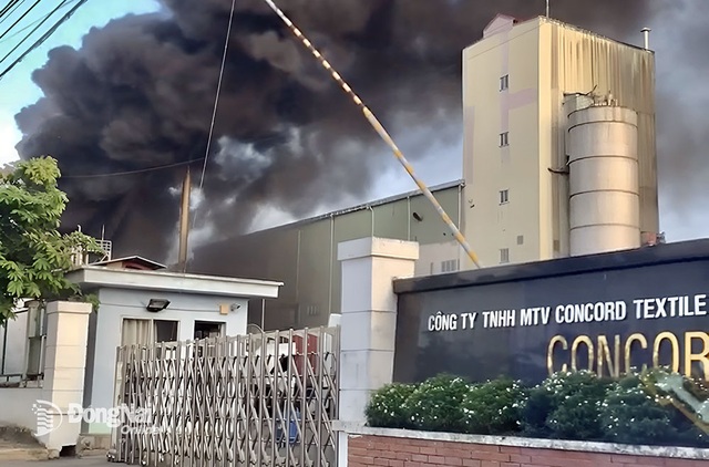 Cháy lớn thiêu rụi gần 1.000 m2 nhà xưởng công ty dệt may - Ảnh 1.